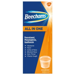 B&M Beechams All In One Cold & Flu Liquid 160ml