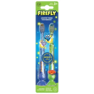 B&M Firefly Light Up Timer Toothbrush 2pk