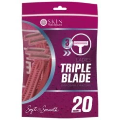 Skin Techniques Ladies Triple Blade Disposable Razors 20pk