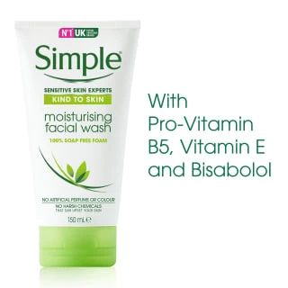 Simple Moisturising Face Wash 150ml - Image 2