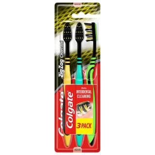 ColgateĀ® Colgate Medium ZigZag Toothbrushes 3pk