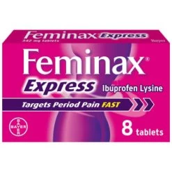 B&M Feminax Express Period Pain & Cramps Tablets 8pk