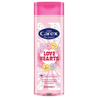 Carex Fun Edition Bath & Shower Cream 500ml - Love Hearts
