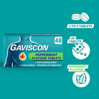 Gaviscon Chewable Tablets 48pk - Peppermint - Image 6