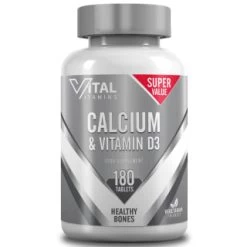B&M Vital Vitamins Calcium & Vitamin D3 180pk
