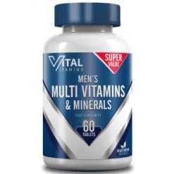 B&M Vital Vitamins Men's Multi Vitamins & Minerals 60pk