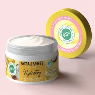 Enliven Hydrating 3-in-1 Hair Mask 350ml - Banana & Coconut - Image 2