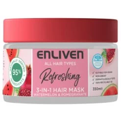 Enliven Softening 3-in-1 Hair Mask 350ml - Watermelon & Pomegranate