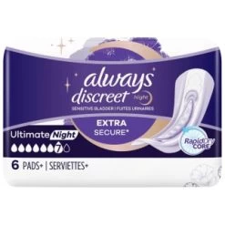 Always® Always Discreet Ultimate Night Sensitive Bladder 6pk