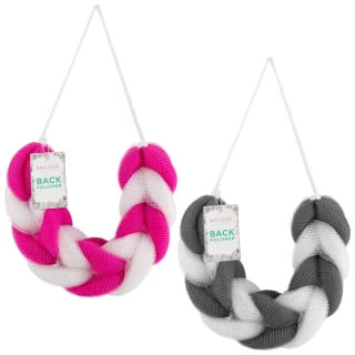 B&M The Bath Shop Collection Back Polisher - Pink & White - Image 4