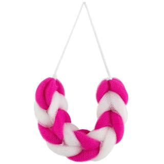 B&M The Bath Shop Collection Back Polisher - Pink & White - Image 2