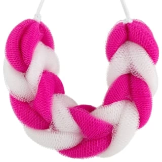 B&M The Bath Shop Collection Back Polisher - Pink & White - Image 3